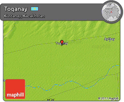 Physical Map of Toqanay
