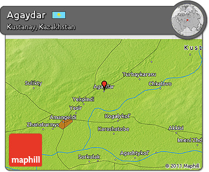Physical 3D Map of Agaydar