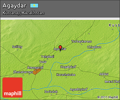 Physical 3D Map of Agaydar