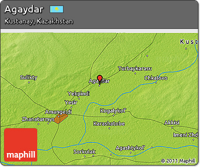Physical 3D Map of Agaydar