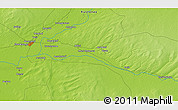 Physical 3D Map of the area around 50° 7' 47" N, 65° 31' 30" E