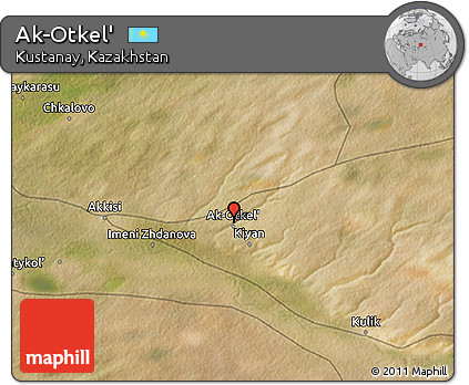 Satellite 3D Map of Ak-Otkel'