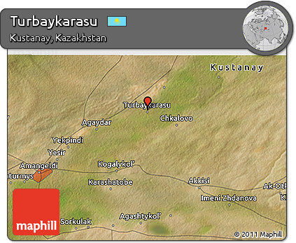 Satellite 3D Map of Turbaykarasu