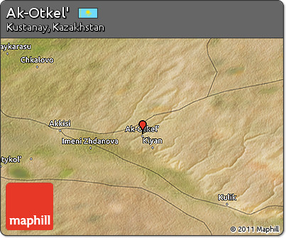 Satellite 3D Map of Ak-Otkel'