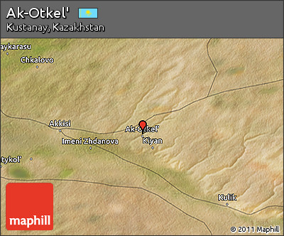 Satellite 3D Map of Ak-Otkel'