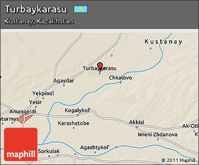 Shaded Relief 3D Map of Turbaykarasu