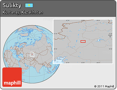 Gray Location Map of Sulikty