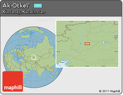 Savanna Style Location Map of Ak-Otkel'