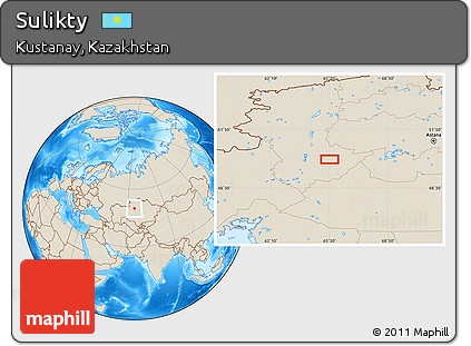 Shaded Relief Location Map of Sulikty
