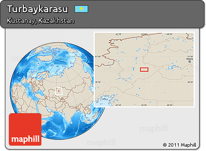 Shaded Relief Location Map of Turbaykarasu