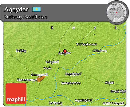 Physical Map of Agaydar