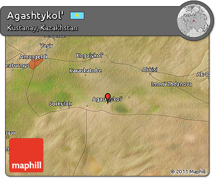 Satellite Map of Agashtykol'