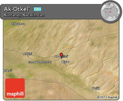 Satellite Map of Ak-Otkel'
