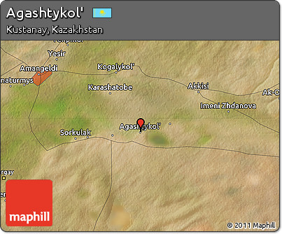 Satellite Map of Agashtykol'