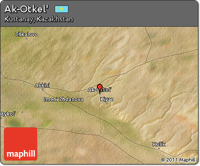 Satellite Map of Ak-Otkel'
