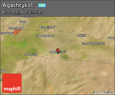 Satellite Map of Agashtykol'