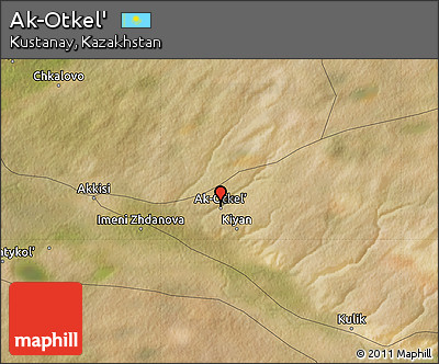 Satellite Map of Ak-Otkel'