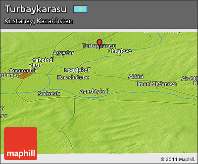 Physical Panoramic Map of Turbaykarasu