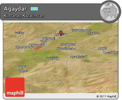 Satellite Panoramic Map of Agaydar
