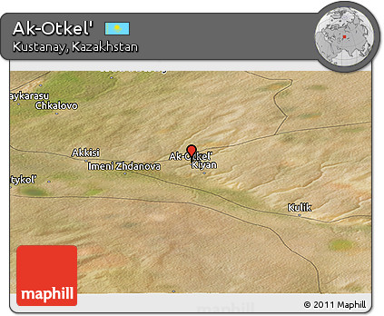 Satellite Panoramic Map of Ak-Otkel'