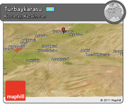Satellite Panoramic Map of Turbaykarasu