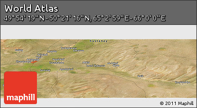 Satellite Panoramic Map of the Area around 50° 7' 47" N, 65° 31' 30" E