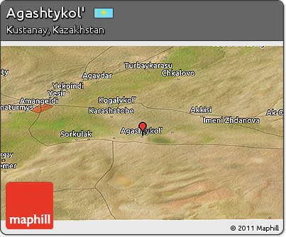 Satellite Panoramic Map of Agashtykol'