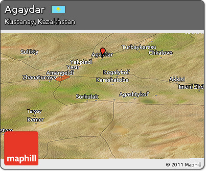 Satellite Panoramic Map of Agaydar