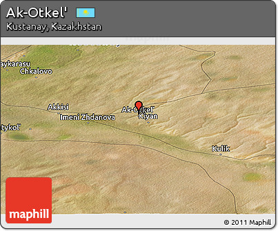 Satellite Panoramic Map of Ak-Otkel'