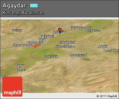 Satellite Panoramic Map of Agaydar