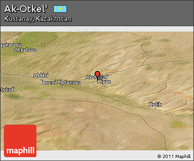 Satellite Panoramic Map of Ak-Otkel'
