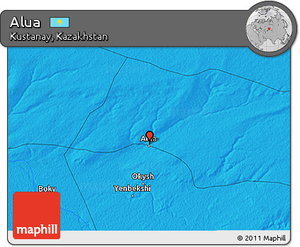 Political 3D Map of Alua