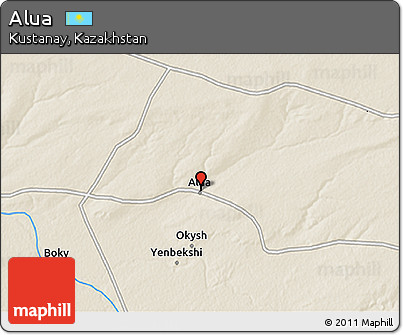 Shaded Relief 3D Map of Alua