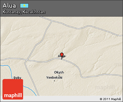 Shaded Relief 3D Map of Alua