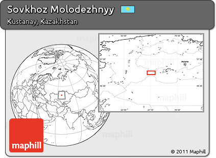 Blank Location Map of Sovkhoz Molodezhnyy