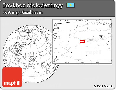 Blank Location Map of Sovkhoz Molodezhnyy