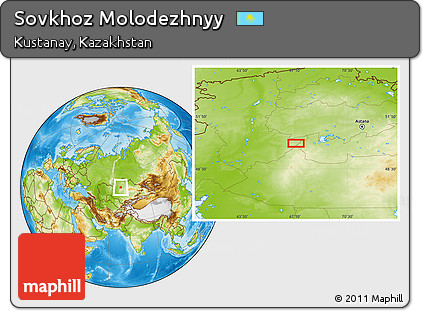 Physical Location Map of Sovkhoz Molodezhnyy