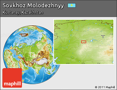 Physical Location Map of Sovkhoz Molodezhnyy