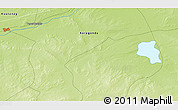 Physical 3D Map of the area around 50° 7' 47" N, 68° 4' 29" E