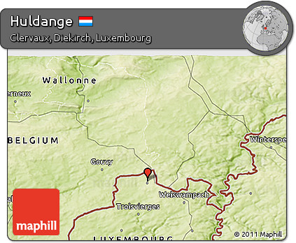 Physical 3D Map of Huldange