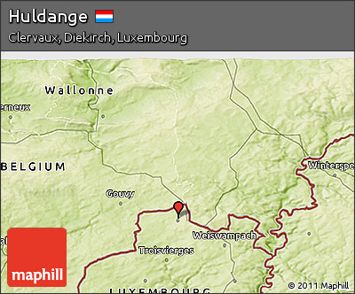 Physical 3D Map of Huldange
