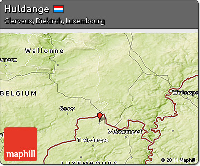 Physical 3D Map of Huldange