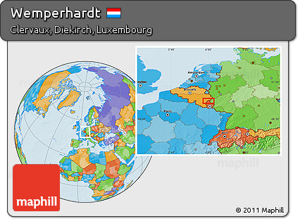 Political Location Map of Wemperhardt