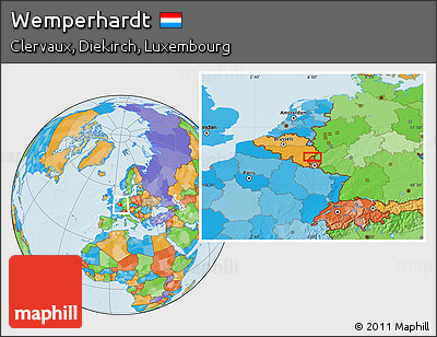 Political Location Map of Wemperhardt