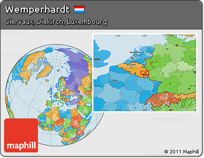 Political Location Map of Wemperhardt