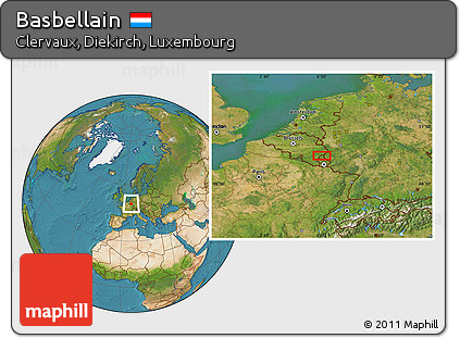 Satellite Location Map of Basbellain