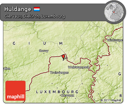 Physical Map of Huldange
