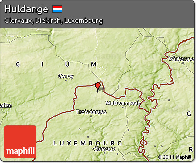 Physical Map of Huldange