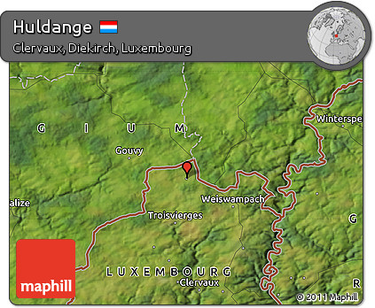 Satellite Map of Huldange