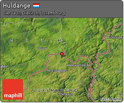 Satellite Map of Huldange